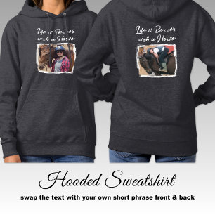 Pferdefreund 2 Foto Hoodie