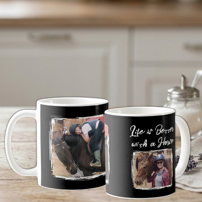 Pferdefreund 2 Foto Schwarz Kaffeetasse (Von Creator hochgeladen)