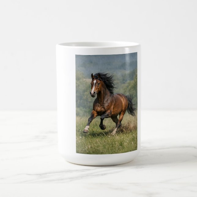 Pferdefreund Geschenk Laufendes Pferd Kaffeetasse  (Mittel)