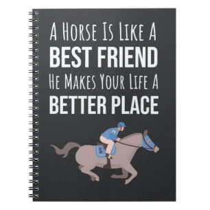 Pferdefreund Geschenke Reitsport Equine Tier Reite Notizblock