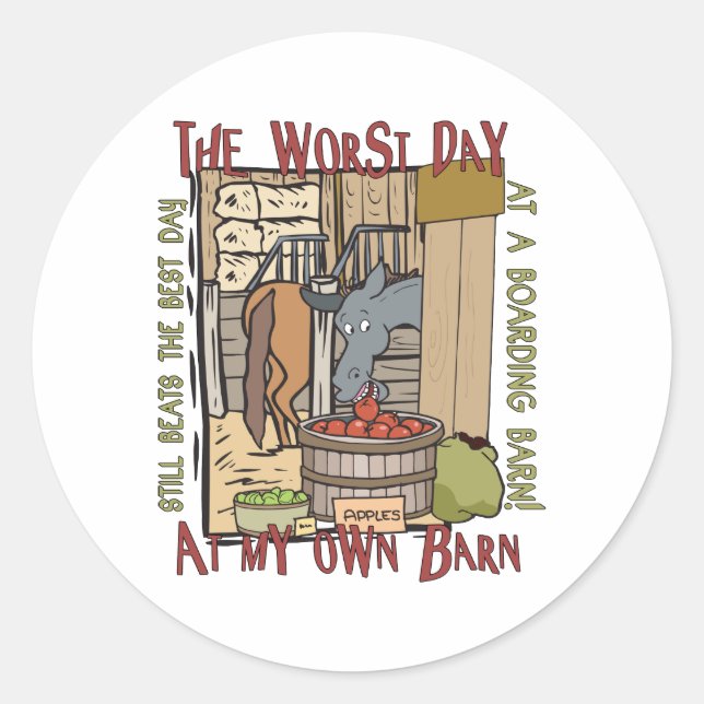 Pferdefreunde Geschenke Runder Aufkleber (Vorderseite)