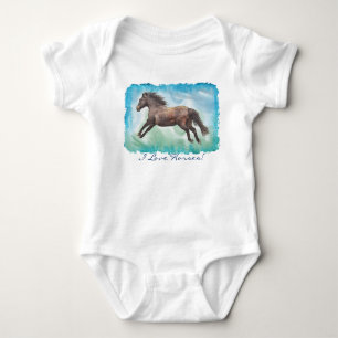 Pferdefreunde Pferdedesign Baby Strampler