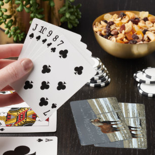 Pferdefuhrung in Paddock Spielkarten