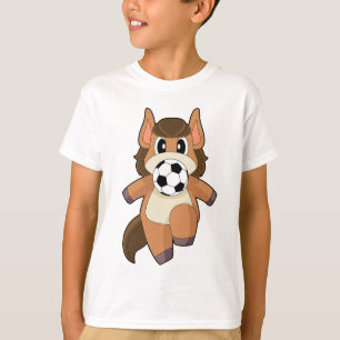 Pferdefußballspieler Fußball T-Shirt