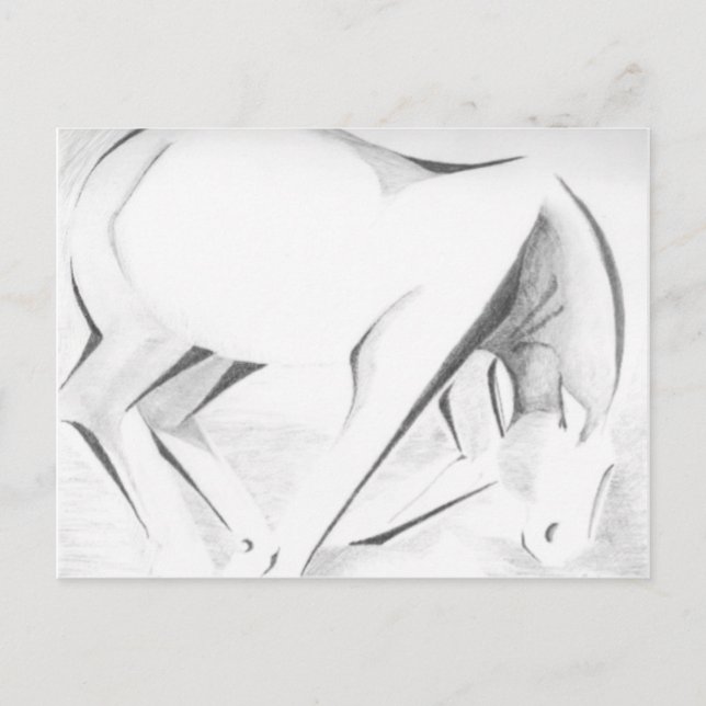 Pferdefüßler Abstrakt Postkarte (Vorderseite)