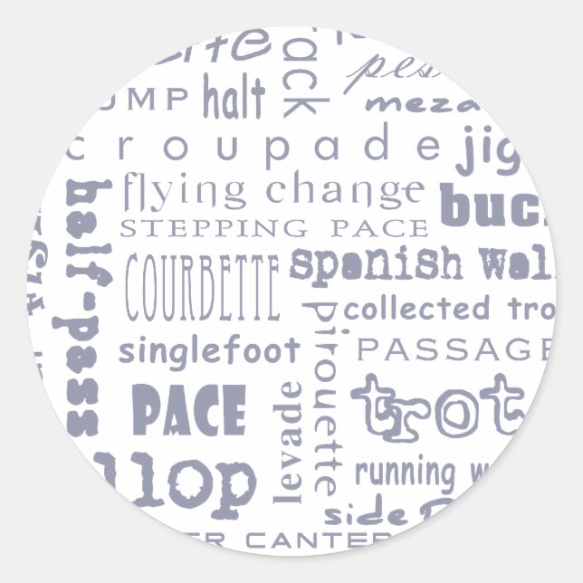 Pferdegaeste Runder Aufkleber (Vorderseite)