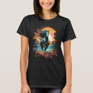 Pferdegaloppieren auf dem Schlachtfeld - Pferdefre T-Shirt
