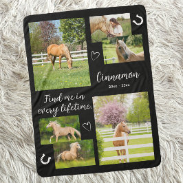 Pferdegedenkfoto-Collage-Andenken-Design Sherpadecke