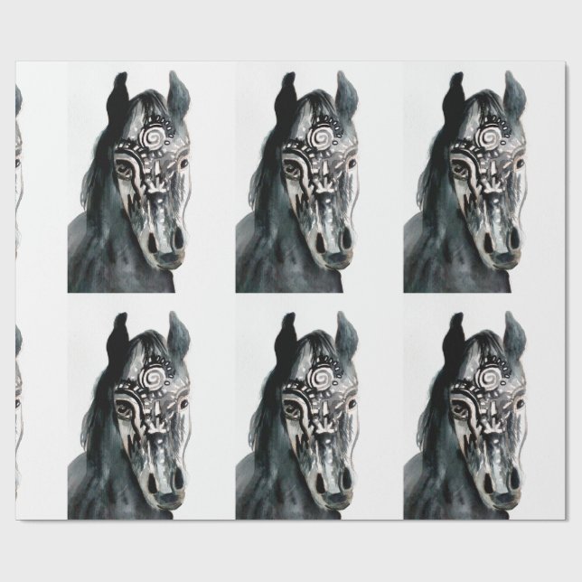 Pferdegeist Matte Wrapping Paper, 30 x 2 ft Geschenkpapier (Flach)