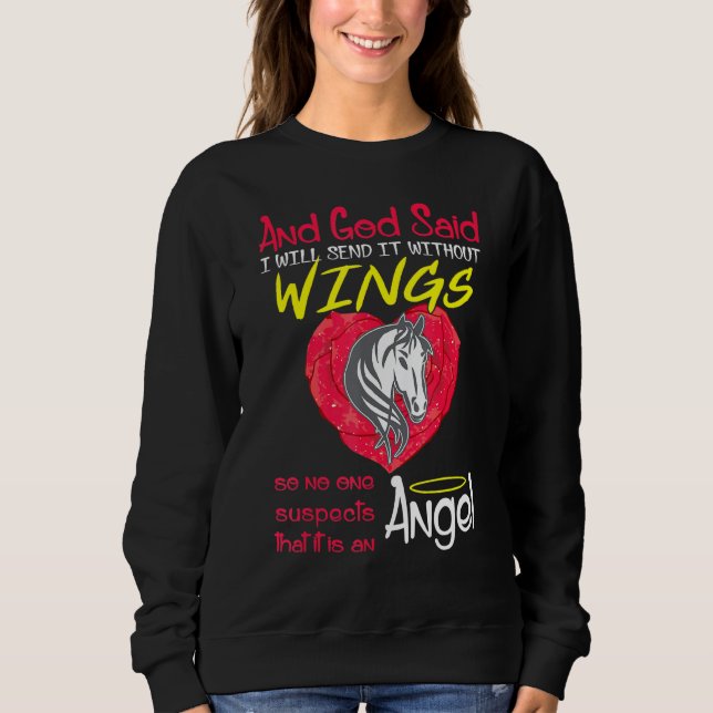 Pferdegel ohne Flügel Sweatshirt (Vorderseite)