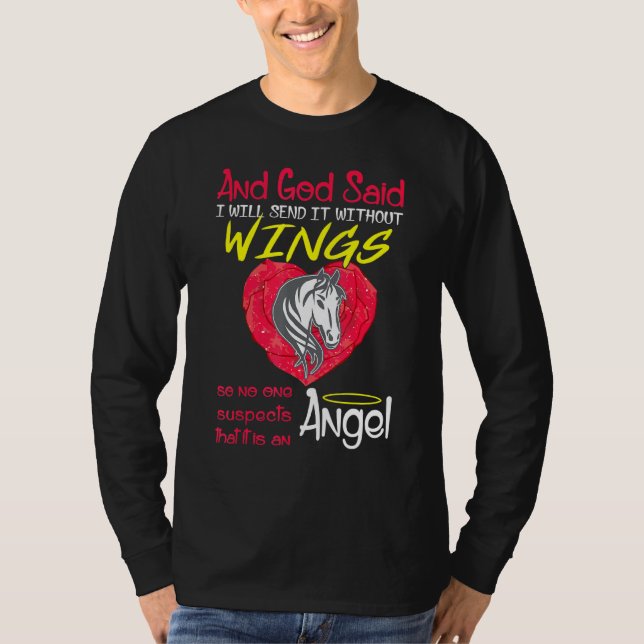 Pferdegel ohne Flügel T-Shirt (Vorderseite)