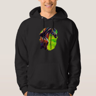 Pferdegemälde Vintag Retro Reitstunde Hoodie
