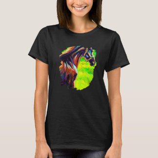 Pferdegemälde Vintag Retro Reitstunde T-Shirt