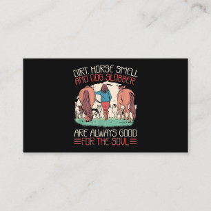Pferdegeruch und Hundeschwolle Reitpferde und Hund Visitenkarte
