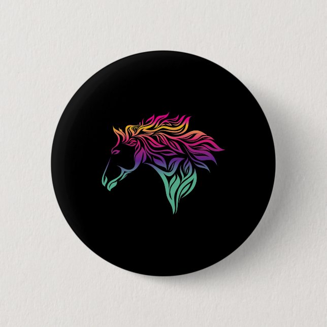 Pferdegeschenke für Mädchen. Riding8 Button (Vorderseite)