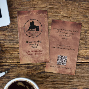 Pferdegestüt Geschäft Ihr Logo QR Code Visitenkarte