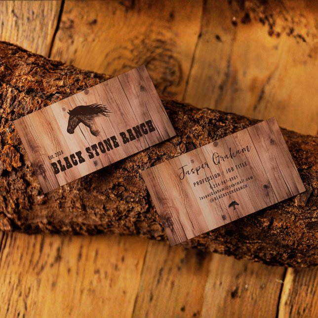 Pferdegestüt Logo Reitstall Visitenkarte (Horse Ranch Logo Equestrian Stable Business Card)