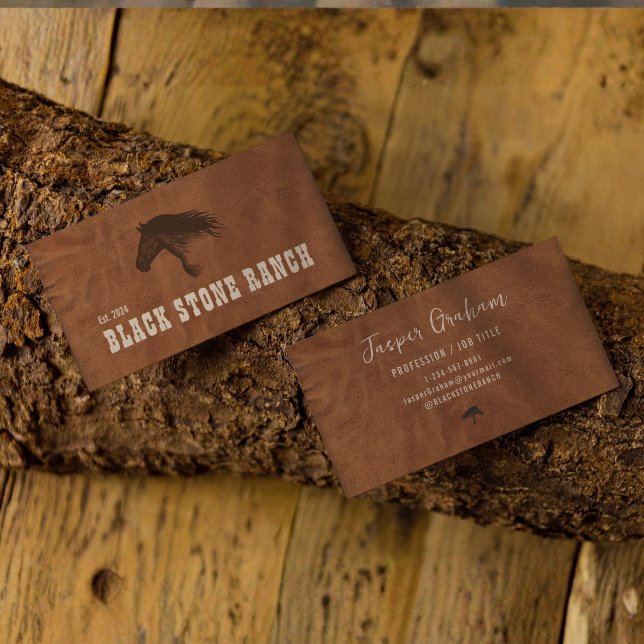 Pferdegestüt Logo Reitstall Visitenkarte (Horse Ranch Logo Equestrian Stable Business Card)
