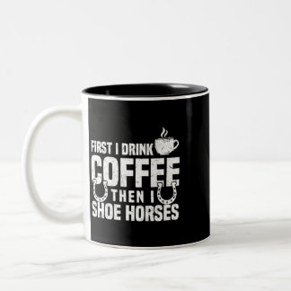 Pferdegetränk Kaffeepferde Pferde Funny Farrier Co Zweifarbige Tasse