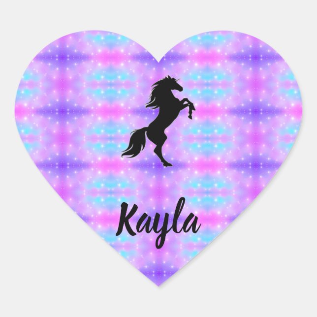 PferdeGirl Herz-Aufkleber (Vorderseite)