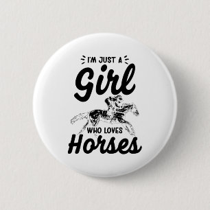 PferdeGirl   Reiten Reiter Pferdegeschenk Idee Button
