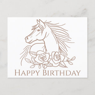 Pferdeglücke Geburtstag Pony Pferde Pferde Postkarte