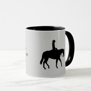 Pferdegroßmutter reitet Tasse