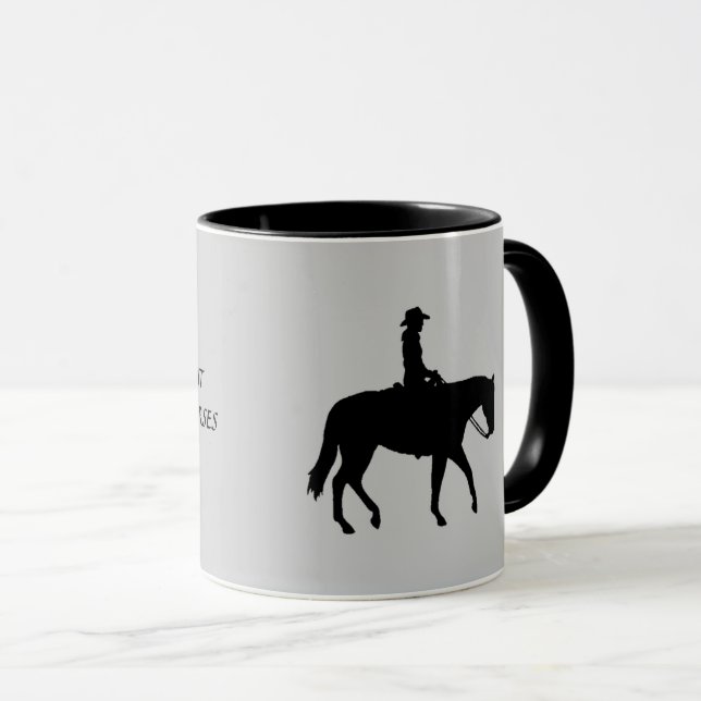 Pferdegroßmutter reitet Tasse (VorderseiteRechts)