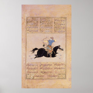 Pferdehändler zeichnete seinen Bogen Poster