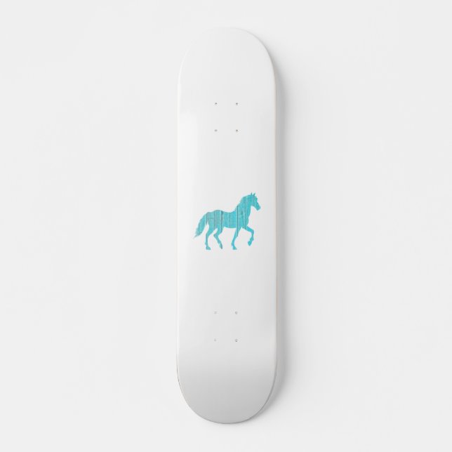 Pferdehengst, Senf-Silhouette Skateboard (Vorne)