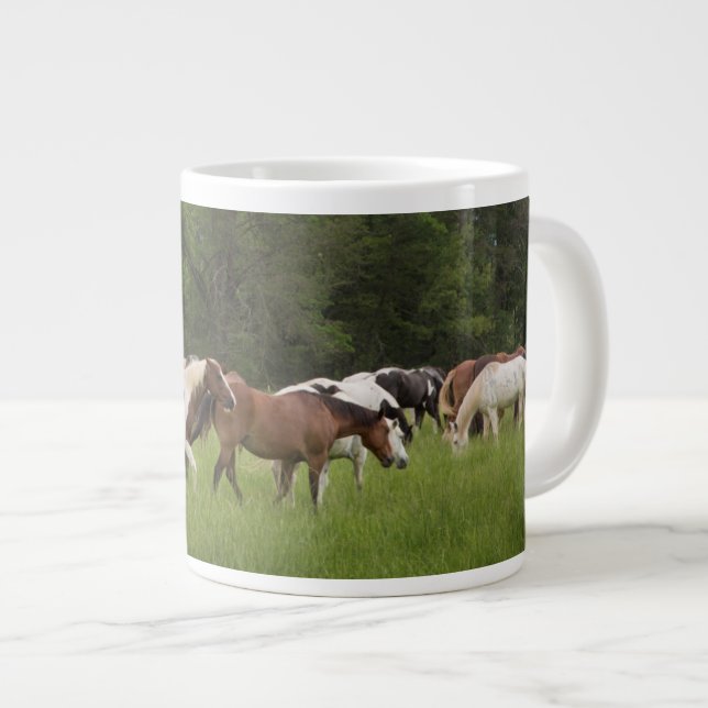 Pferdeherde, Tennessee Jumbo-Tasse (Vorderseite Rechts)