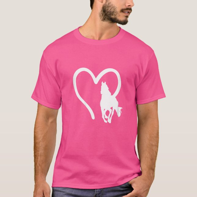 Pferdeherz Reittiere T-Shirt (Vorderseite)