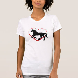 PferdeHoodie - Heavey Pferd mit Herzen T-Shirt