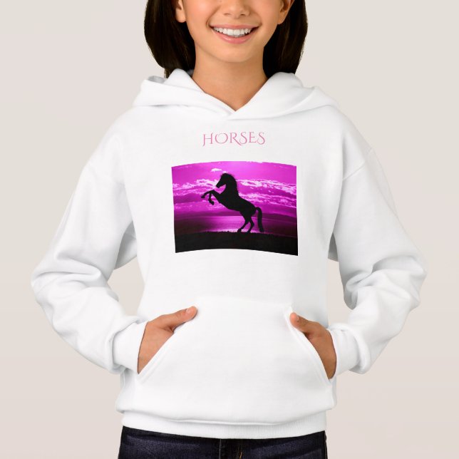 PFERDEhoodie, Komfortmischung hanes Sweatshirt (Vorderseite)