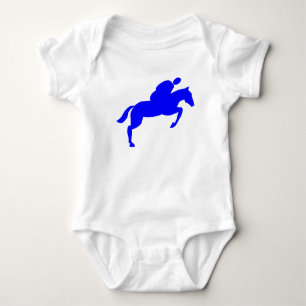 Pferdehüpfen - Blau Baby Strampler