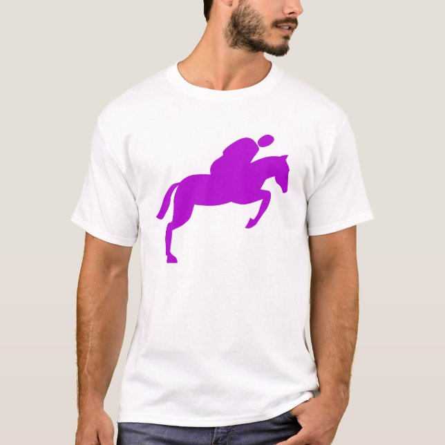 Pferdehüpfen - Lila T-Shirt (Vorderseite)