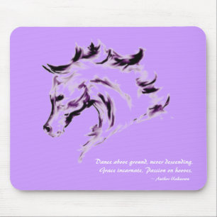 Pferdeillustration Mousepad - Tanz-Zitat