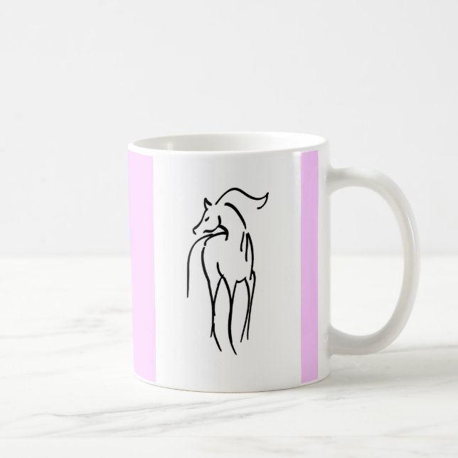 Pferdeillustrations-Tasse Tasse (Rechts)