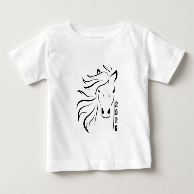 Pferdejahr 2026 baby t-shirt (Vorderseite)