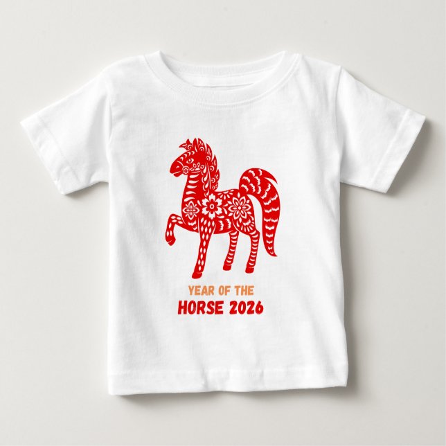 Pferdejahr 2026 baby t-shirt (Vorderseite)