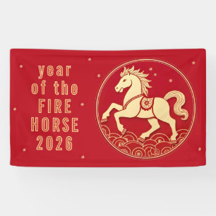 Pferdejahr 2026 Chinesische Neujahrsfeier Banner