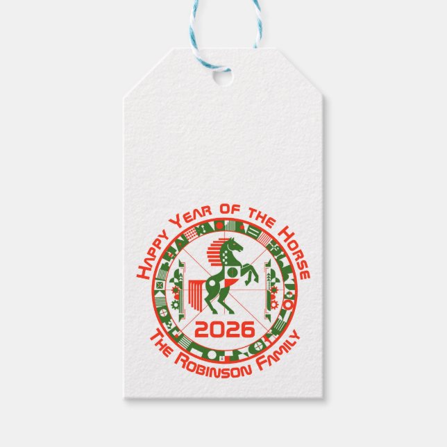 Pferdejahr 2026 geschenkanhänger (Vorderseite)
