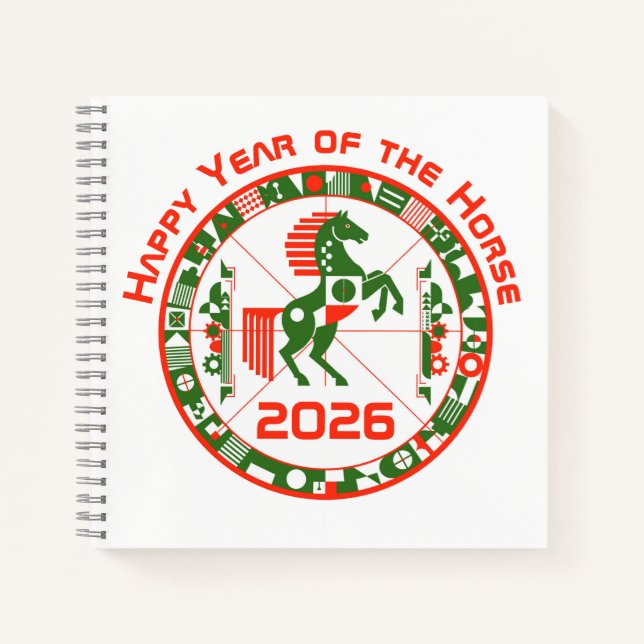 Pferdejahr 2026 notizbuch (Vorderseite)