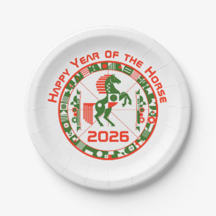 Pferdejahr 2026 pappteller