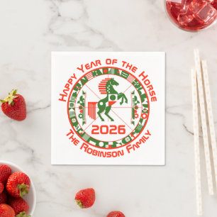 Pferdejahr 2026 serviette