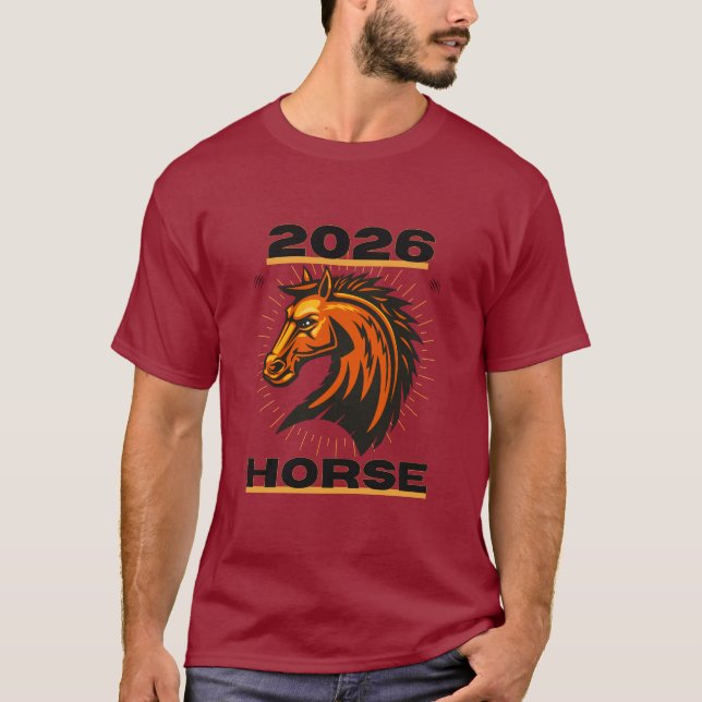 Pferdejahr 2026 T-Shirt (Vorderseite)