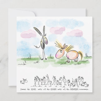 Pferdekarte – Grusskarte für Pferdeliebhaber Feiertagskarte