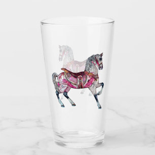 Pferdekarussell Glas-Schale Glas