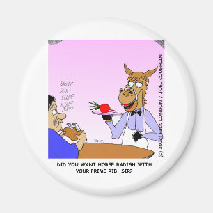 Pferdekellner Cartoon T-Shirts & Geschenke Magnet