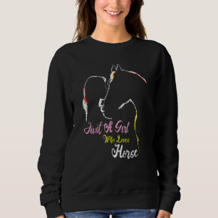 Pferdekinder nur ein Mädchen, das Pferderennen Lie Sweatshirt